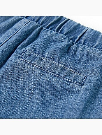 Shorts en coton 100% à taille ajustable élastique - vidaxl