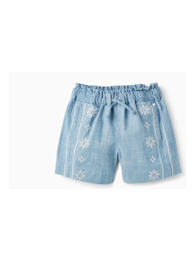 Shorts en jean en coton pour fille  ATLANTIC COMPANY Bleu - Kiabi