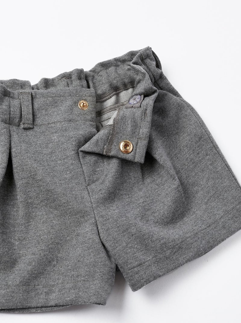 Shorts en maille interlock pour bébé fille   LITERATURE CLUB Gris - Kiabi
