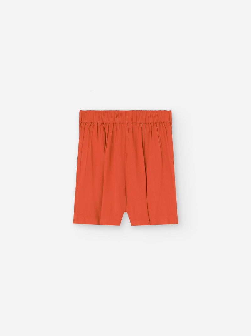 Shorts en Viscose avec Pinces Orange - Kiabi