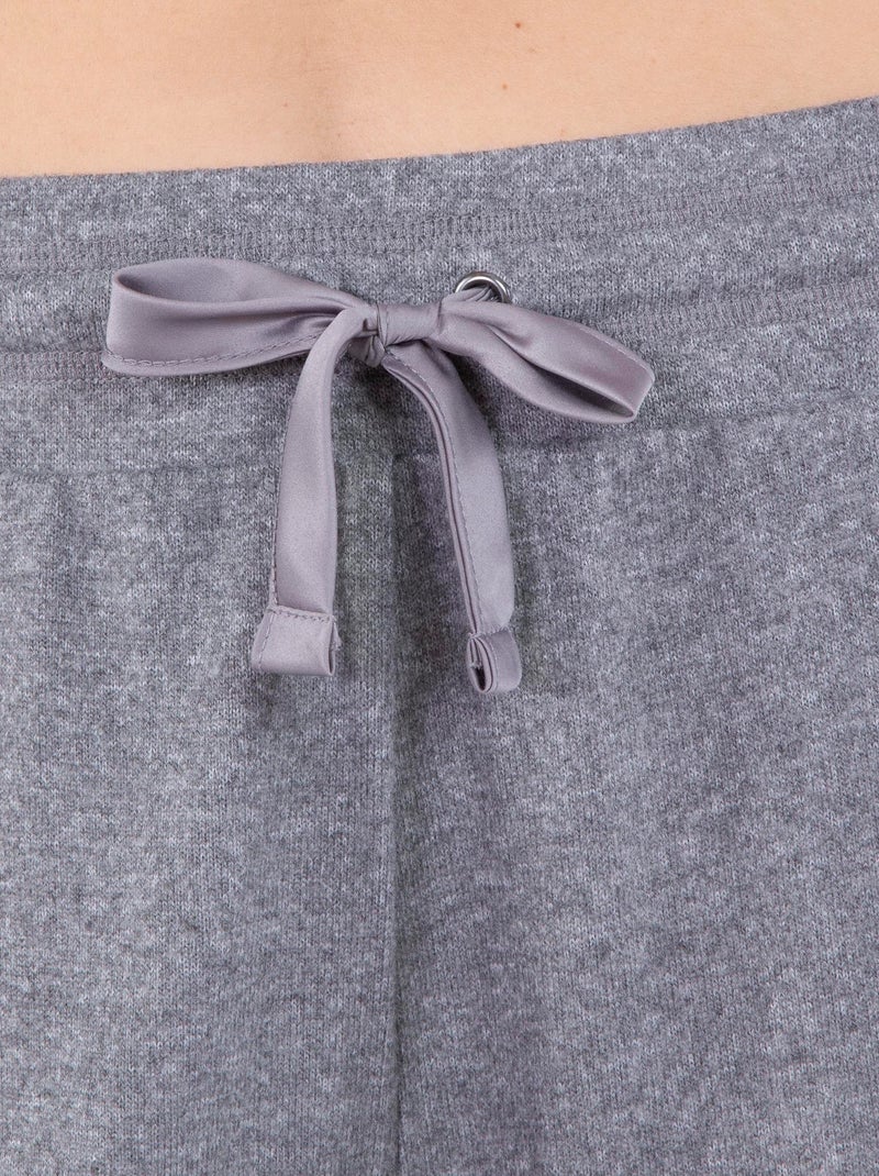 Shorts homewear femme Isotoner Gris chiné - Kiabi