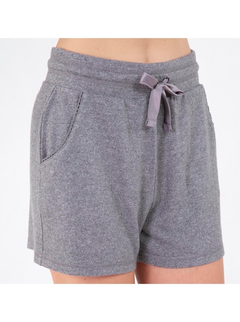 Shorts homewear femme Isotoner Gris chiné - Kiabi