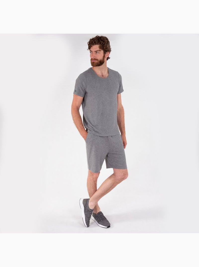 Shorts homewear homme Gris chiné - Kiabi