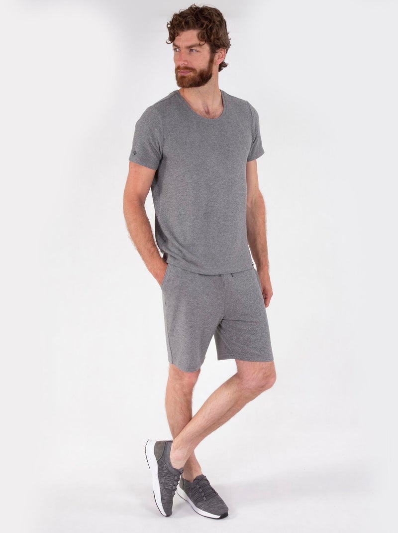 Shorts homewear homme Isotoner Gris chiné - Kiabi