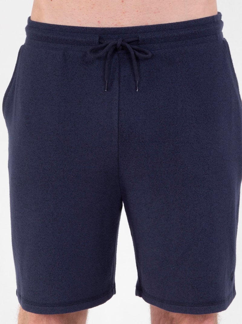 Shorts homewear vêtements d'intérieur, matière ultra-douce et respirante. Bleu marine - Kiabi