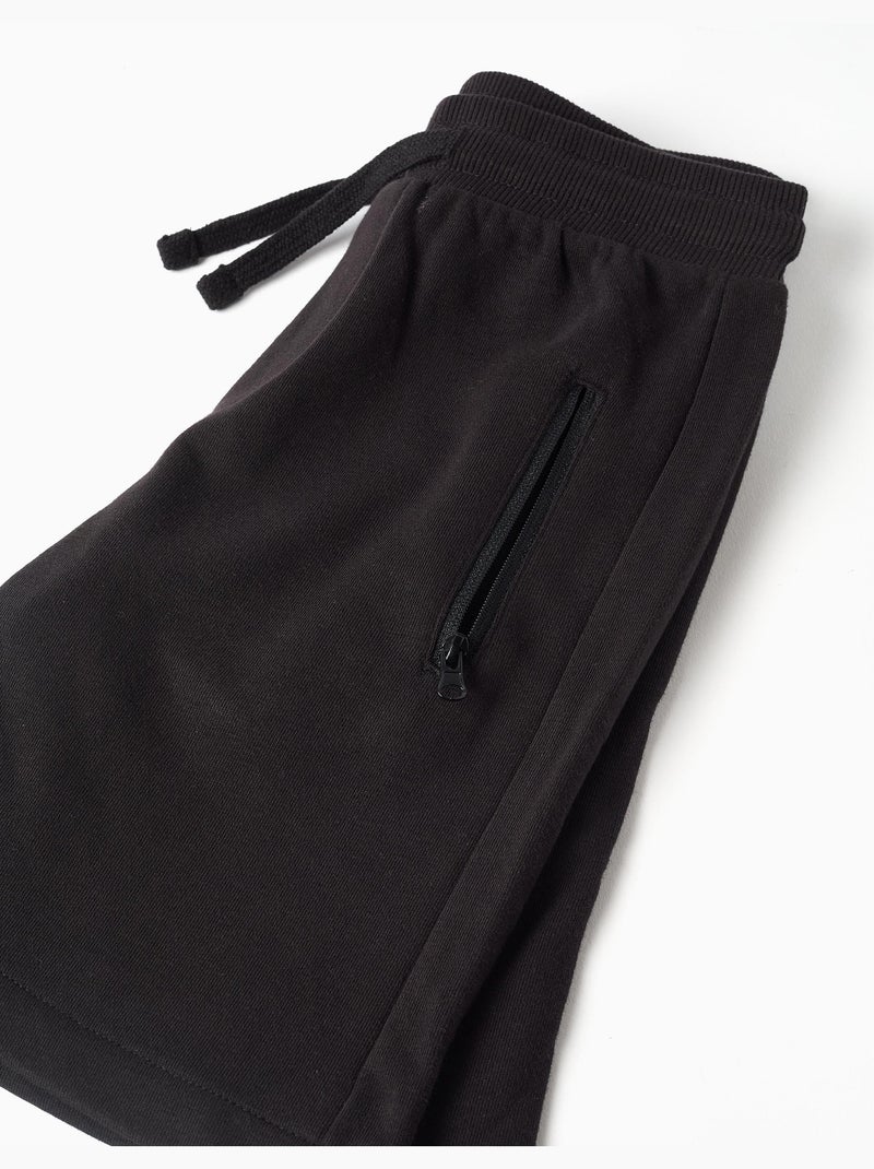 Shorts midi avec cordon et poches Noir Noir - Kiabi
