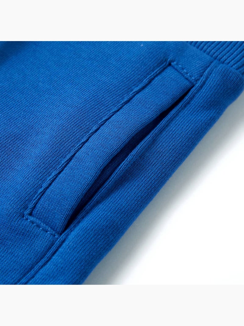 Shorts sweat en coton avec taille élastique et cordon - vidaxl Bleu - Kiabi
