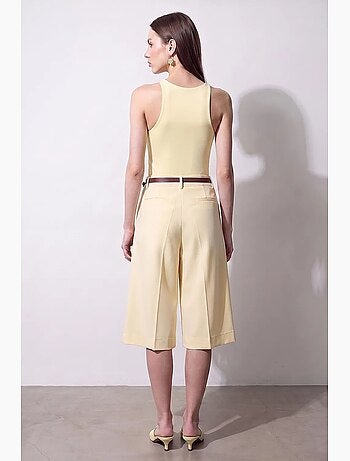 Shorts tailleur à taille haute et jambes larges dilvin