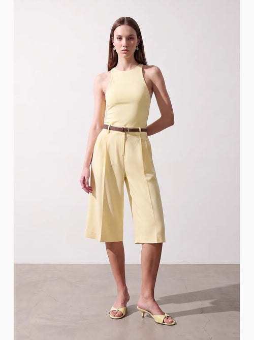 Shorts tailleur à taille haute et jambes larges dilvin - Kiabi
