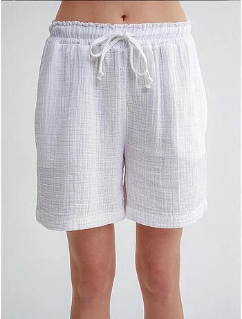 Shorts texturés à taille haute et jambe large mixray