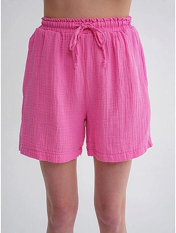 Shorts texturés à taille haute et jambe large mixray
