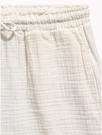Shorts texturés à taille haute et jambe large mixray