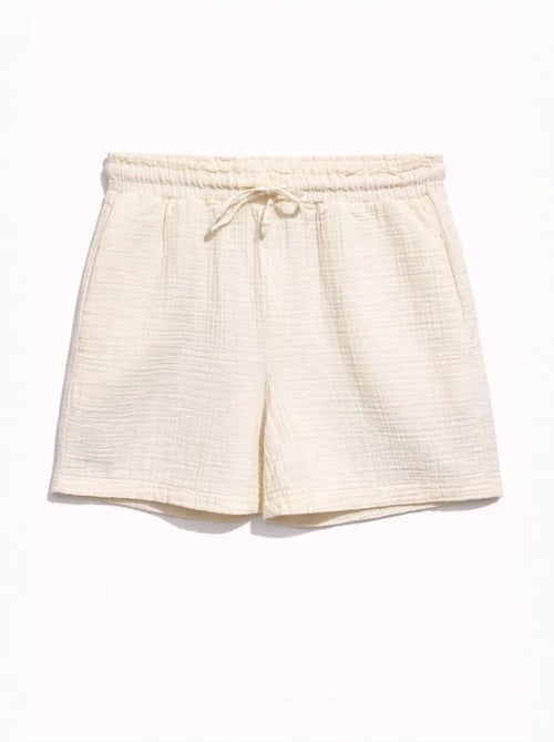 Shorts texturés à taille haute et jambe large mixray - Kiabi Shorts texturés à taille haute et jambe large mixray - Kiabi