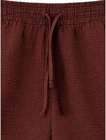 Shorts texturés à taille haute et jambe large mixray