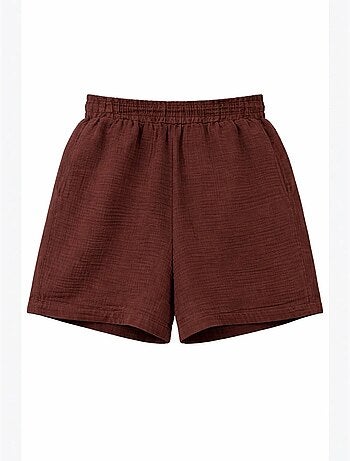 Shorts texturés à taille haute et jambe large mixray