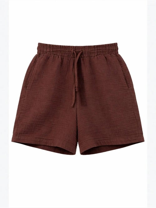 Shorts texturés à taille haute et jambe large mixray - Kiabi Shorts texturés à taille haute et jambe large mixray - Kiabi