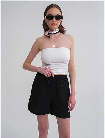 Shorts texturés à taille haute et jambe large mixray