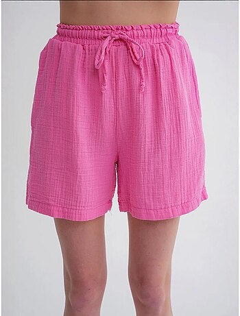 Shorts texturés à taille haute et jambe large mixray