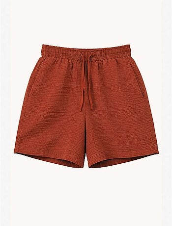 Shorts texturés à taille haute et jambe large mixray