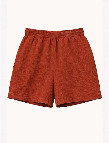 Shorts texturés à taille haute et jambe large mixray