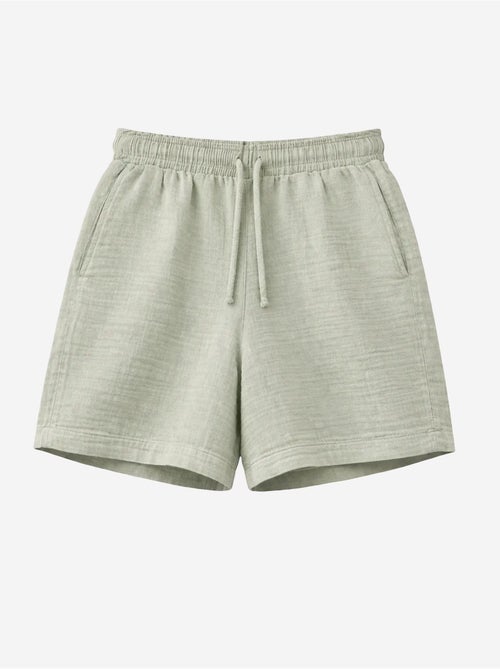 Shorts texturés à taille haute et jambe large mixray - Kiabi Shorts texturés à taille haute et jambe large mixray - Kiabi