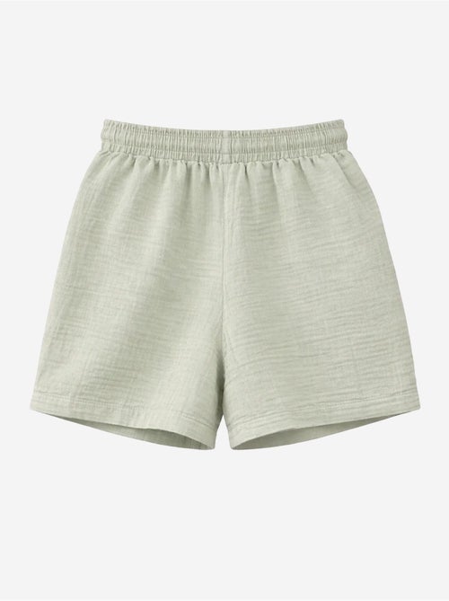 Shorts texturés à taille haute et jambe large mixray - Kiabi Shorts texturés à taille haute et jambe large mixray - Kiabi