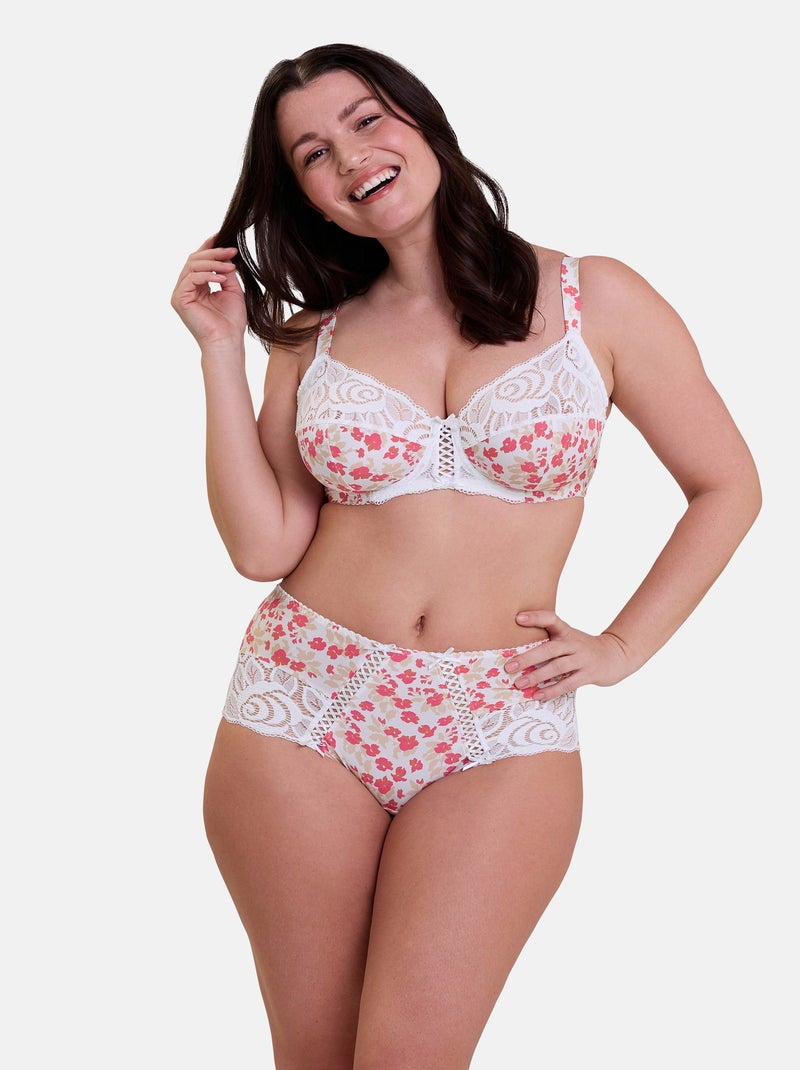 Shorty Amelie Print Sans Complexe Blanc Rouge - Kiabi