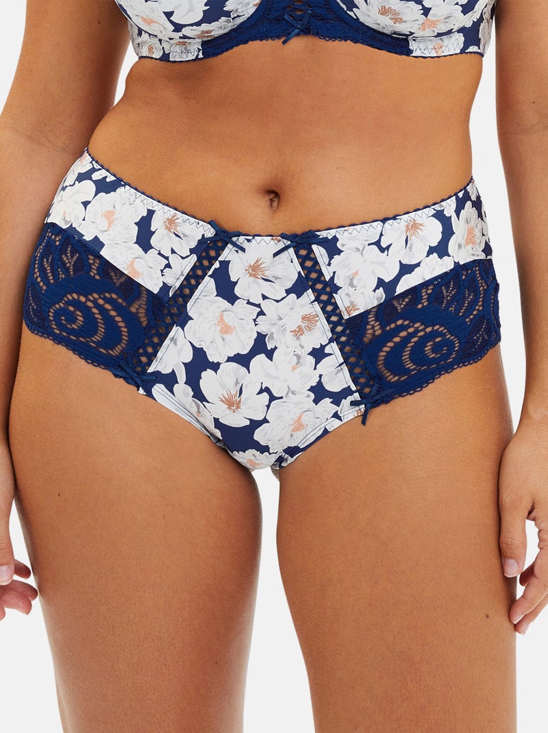 Shorty Amelie Print Sans Complexe Bleu Gris Blanc - Kiabi