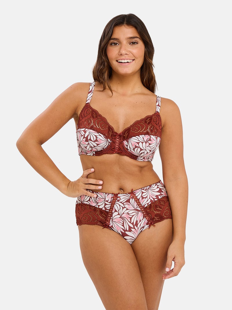 Shorty amelie print sans complexe lingerie Marron glacé - Kiabi