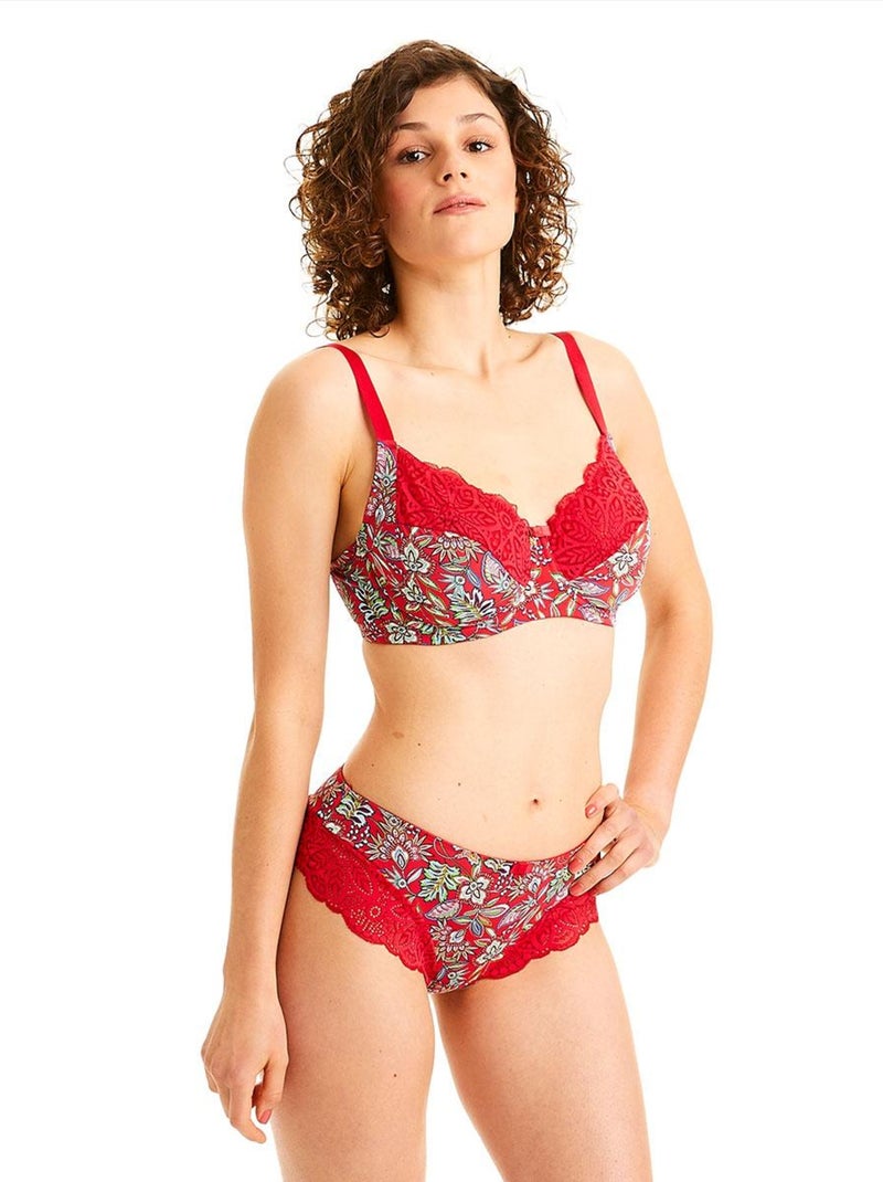 Shorty ARIA - Pomm'Poire Gris Rouge - Kiabi