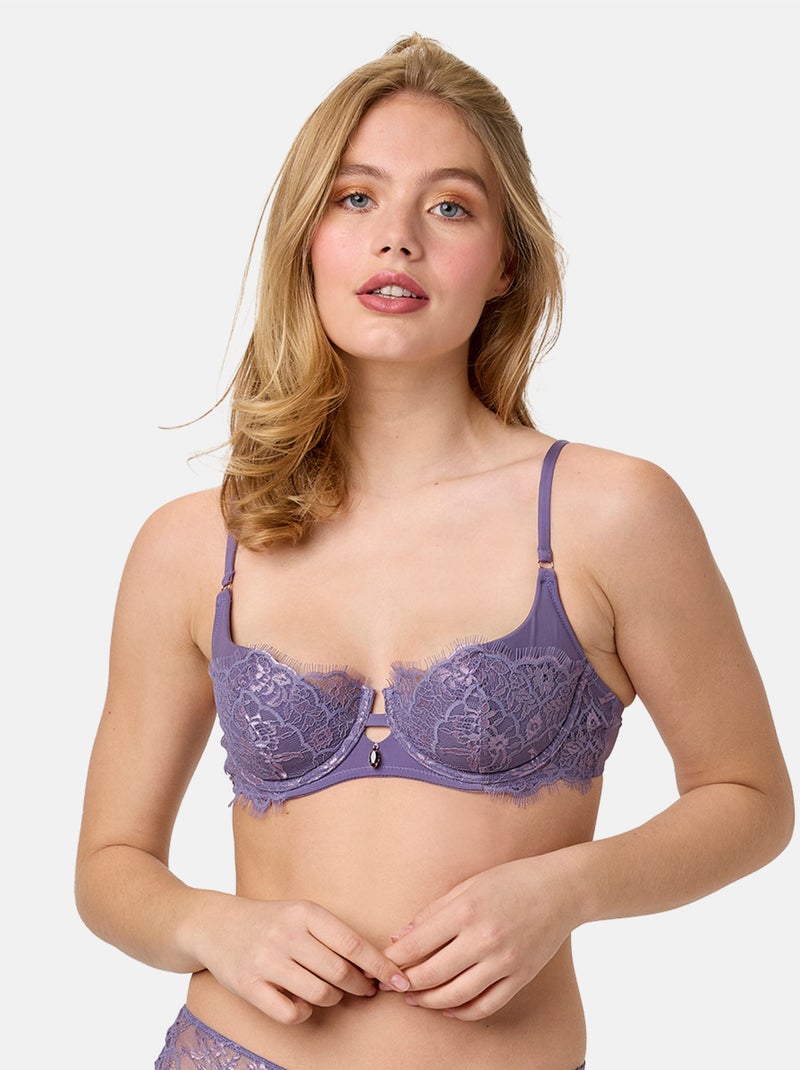Shorty AROMATIQUE - Brigitte Bardot Lingerie Violet - Kiabi