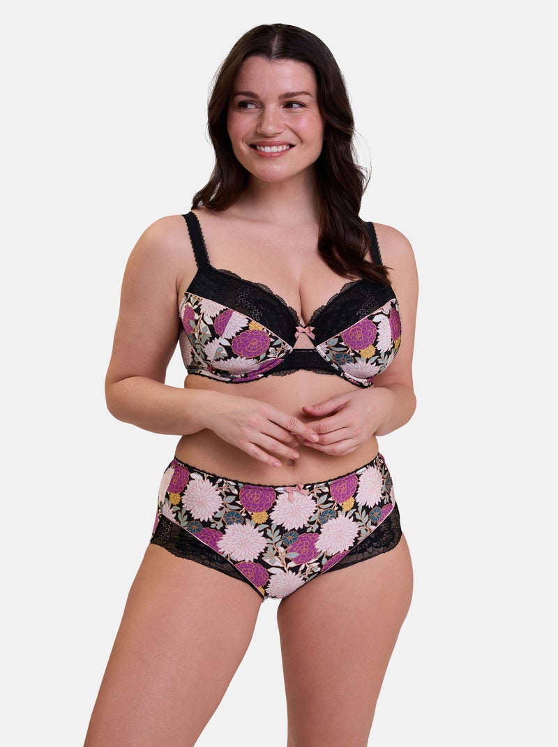 Shorty aurélie sans complexe lingerie Noir Rose - Kiabi