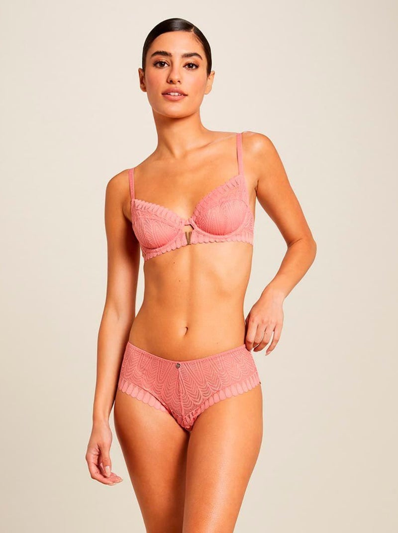 Shorty CAMILLE DENTELLE - Morgan Lingerie Rose - Kiabi