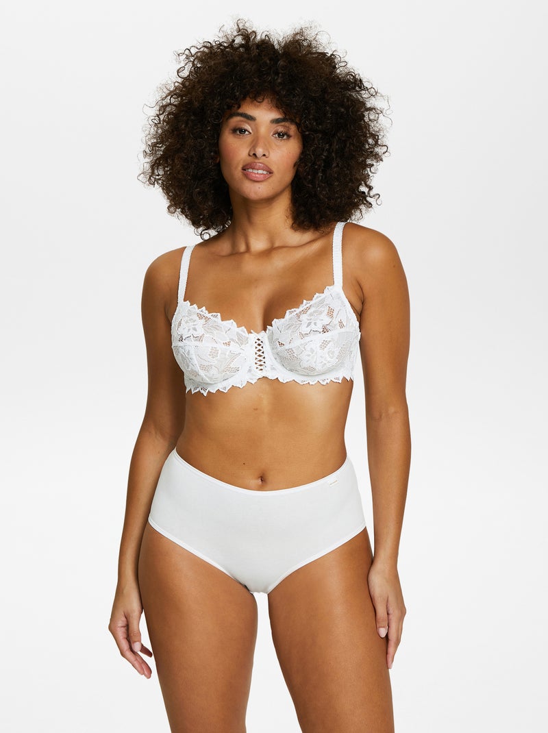 Shorty classique 'Sans Complexe' blanc - Kiabi