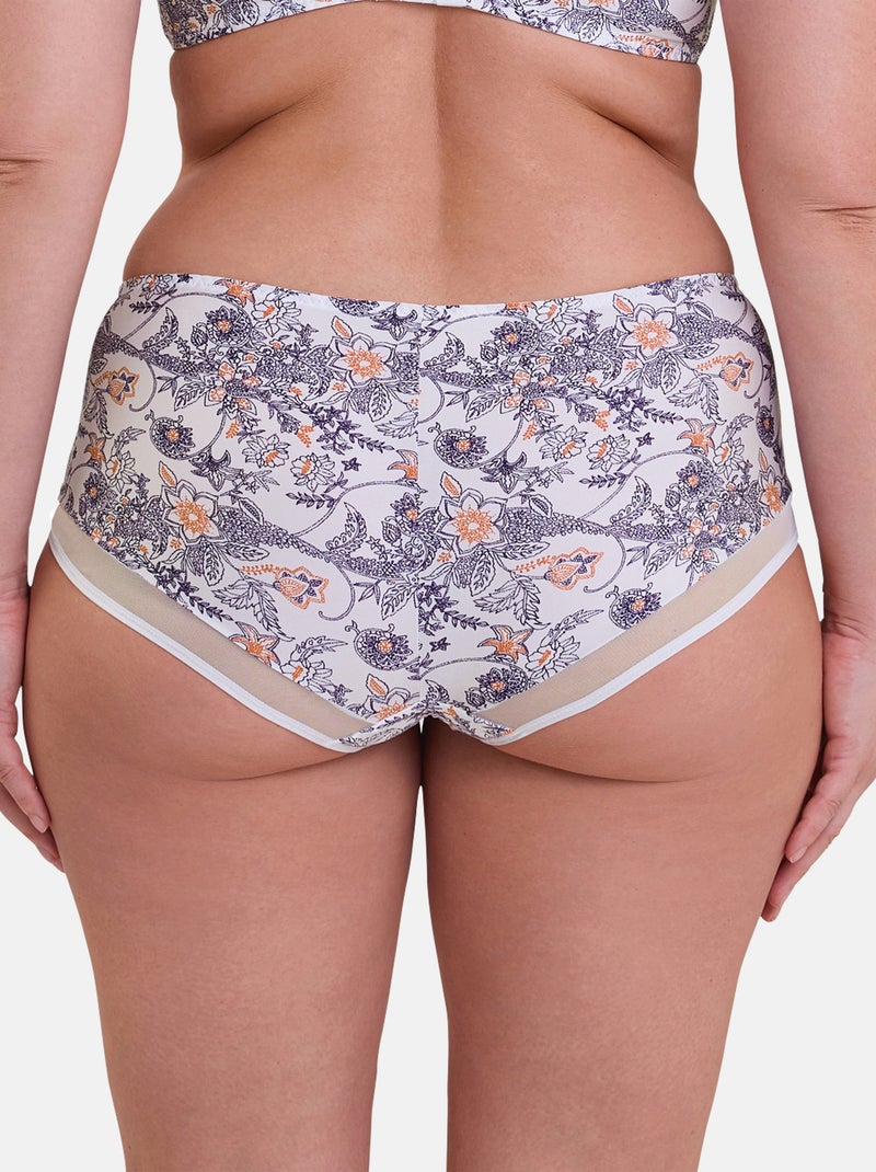 Shorty Complice Sans Complexe Blanc Violet - Kiabi