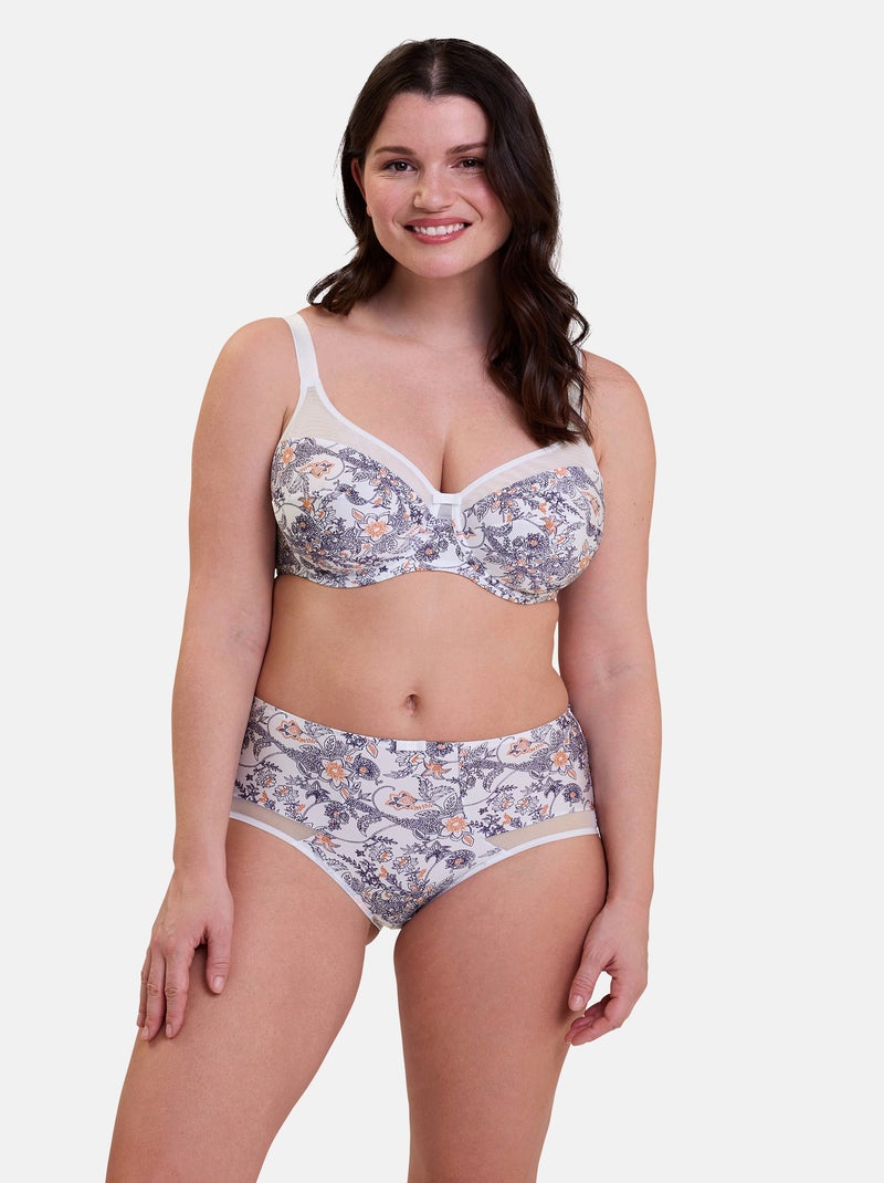 Shorty Complice Sans Complexe Blanc Violet - Kiabi