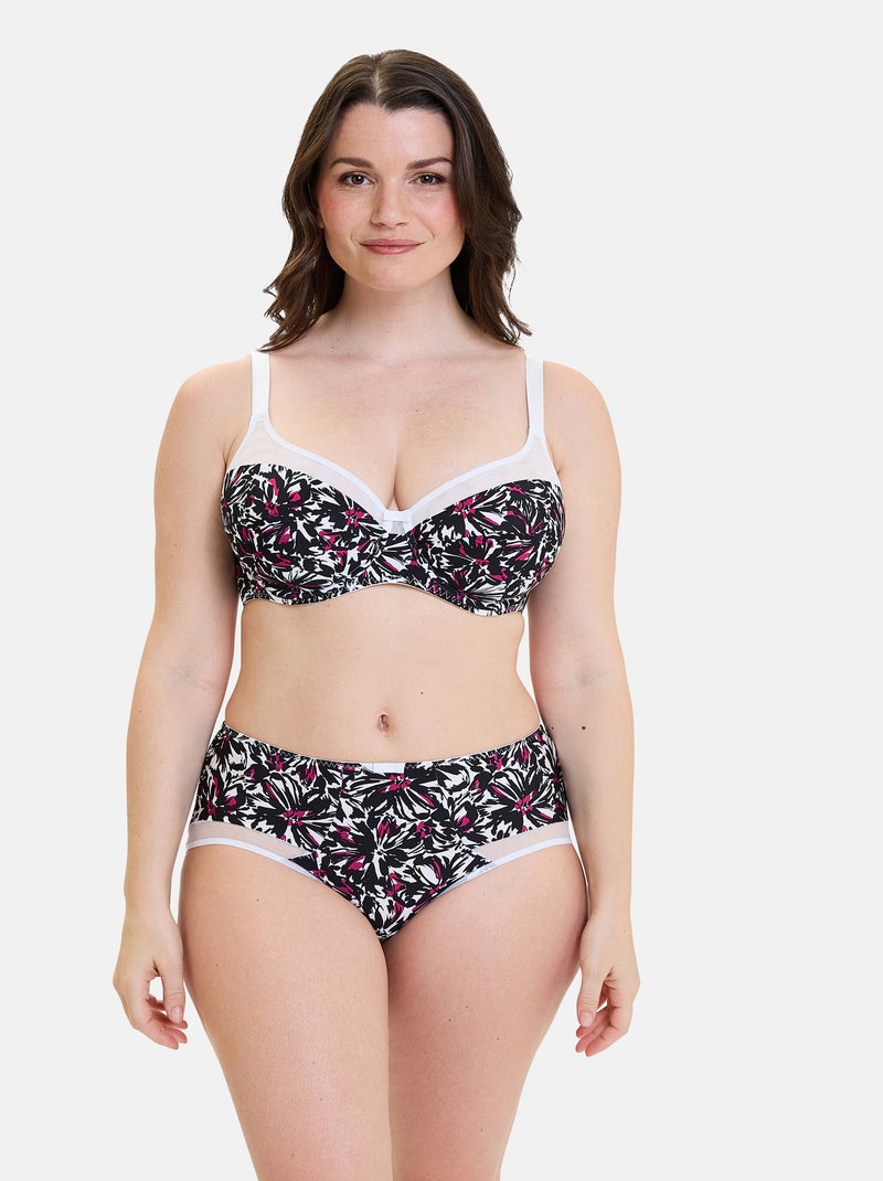 Shorty complice sans complexe lingerie Noir Blanc - Kiabi