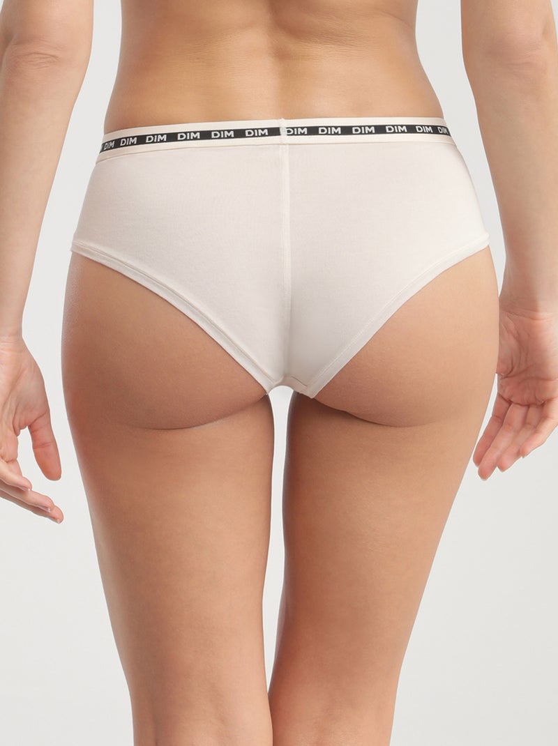 Shorty coton modal à ceinture contrastée Icons Seamless Blanc cassé - Kiabi