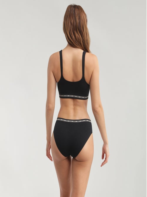 Shorty coton modal à ceinture contrastée Icons Seamless - Kiabi