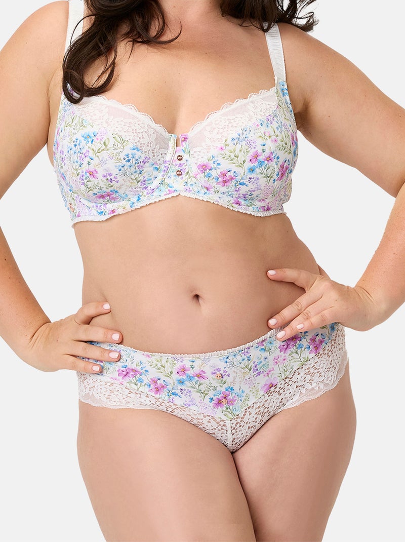 Shorty DAHLIA - Brigitte Bardot Lingerie Blanc - Kiabi