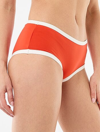 Shorty de bain avec bords contrastés