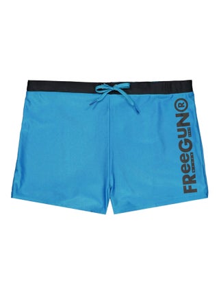 Shorty de bain enfant uni avec logo rubber print couleur Freegun