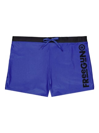 Shorty de bain enfant uni avec logo rubber print couleur Freegun
