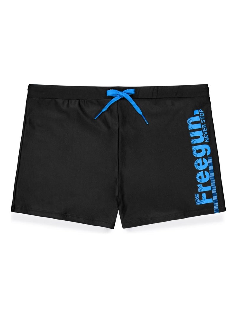 Shorty de bain garçon uni avec logo Freegun Noir - Kiabi
