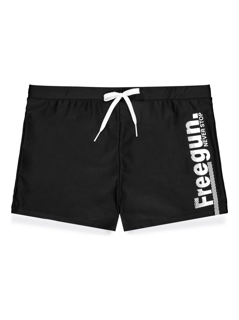 Shorty de bain garçon uni avec logo Freegun Noir - Kiabi