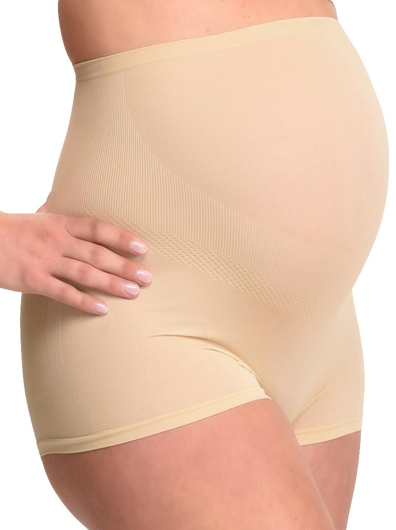 Shorty de grossesse sans coutures ,  effet galbant  (Mamsy) Beige - Kiabi