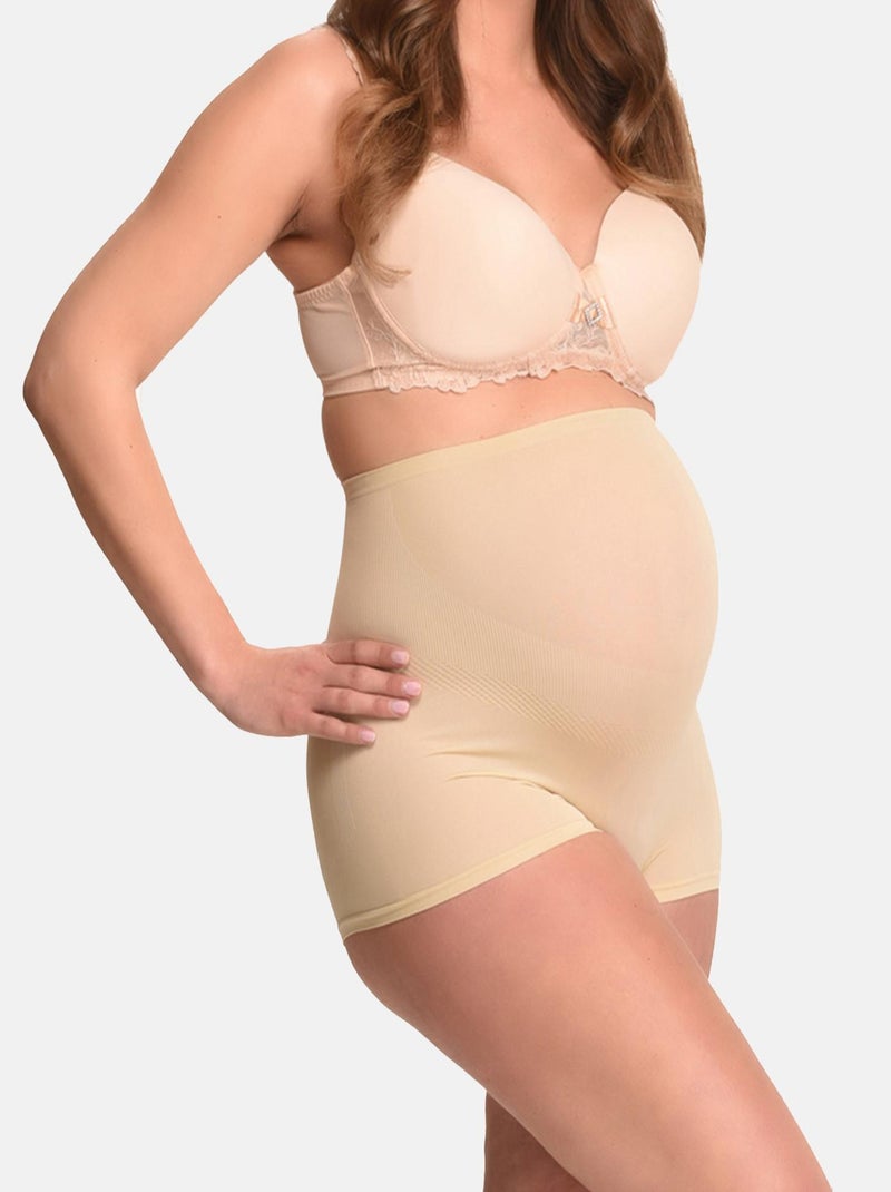 Shorty de grossesse sans coutures ,  effet galbant  (Mamsy) Beige - Kiabi
