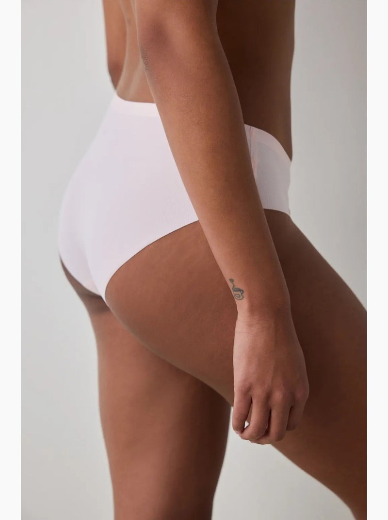 Shorty découpé laser côtelé penti Rose clair - Kiabi