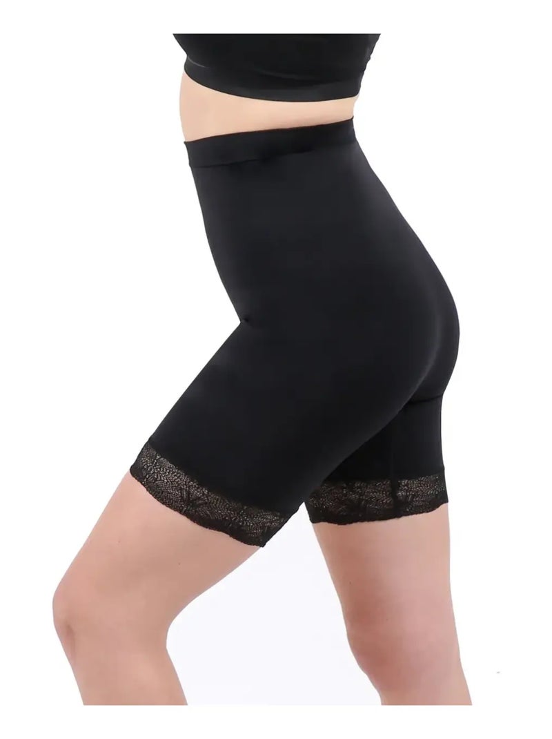 Shorty Dentelle amincissant Ventre Plat Noir Noir - Kiabi