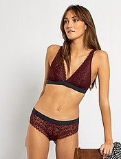 Shorty femme, achat de shorty dentelle, tulle ou coton pas cher Lingerie |  Kiabi